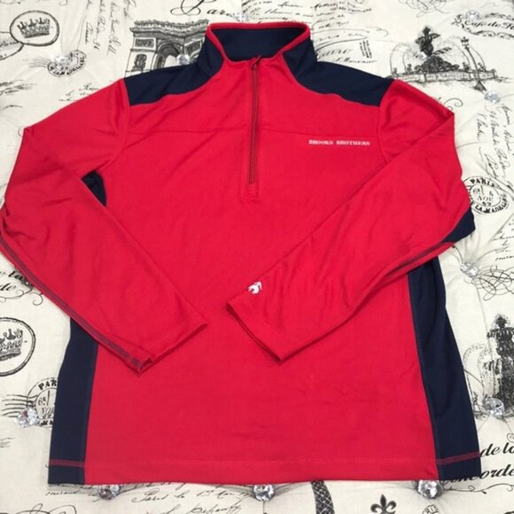 Brooks Brothers Colorblock Half Zip Pullover - Picture 3 of 8